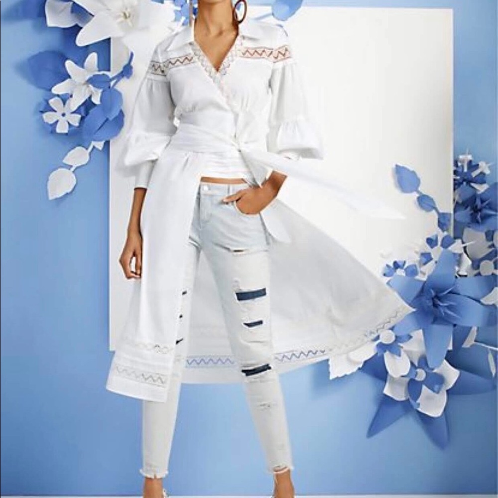 Stylish & Brand New White Shirt Dress Sz Med NY&C